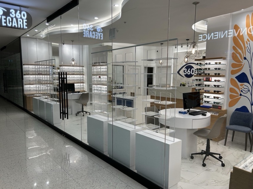 Custom optical store cabinetry and retail millwork in downtown Toronto by Nimaska Creative